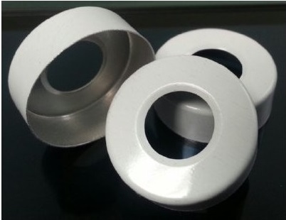 20mm hole punched open white aluminum vial seal