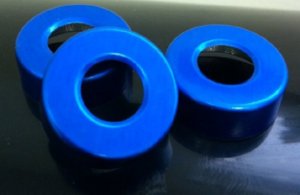 hole punched vial seals sapphire blue