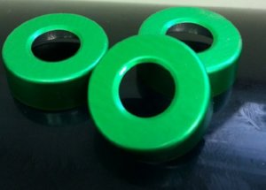 20mm hole punched vial seals green