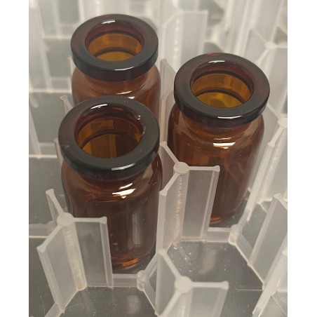 ISO 2R amber sterile vial in nested trays